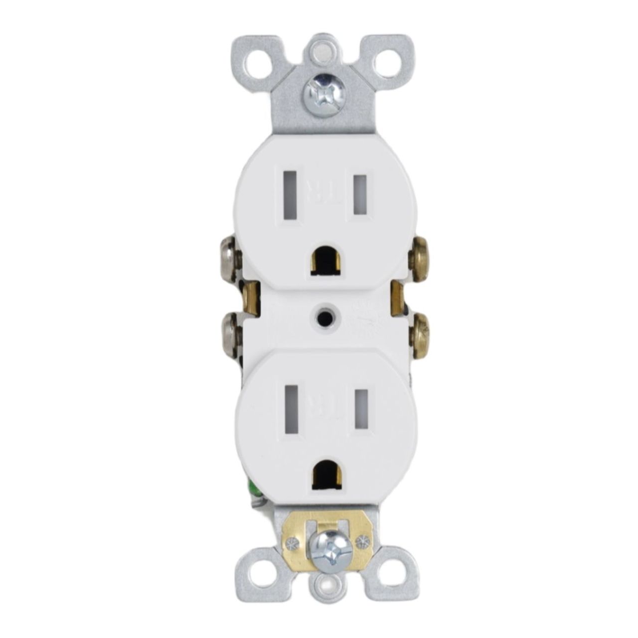 Standard duplex receptacle, white