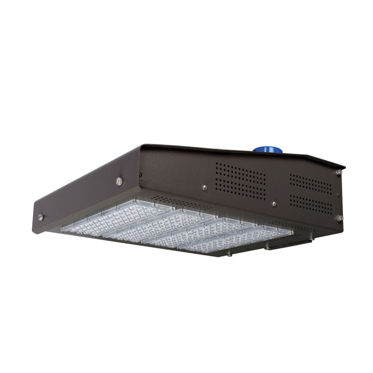 LED area light fixture with slip fitter mount