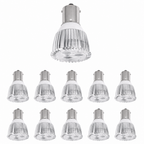 2W LED ALR12 MR11 Elevator Lamp, 12V Low Voltage BA15S Single Contact, 10 Pack