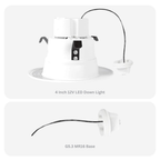 4 Inch 12V LED Down Light with G5.3 MR16 Base on a white background
