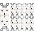 250V NEMA 6-20R Wall Duplex Outlet, 20 Amp, Industrial Grade Receptacle