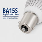 2W LED ALR12 MR11 Elevator Lamp, 12V Low Voltage BA15S Single Contact, 10 Pack