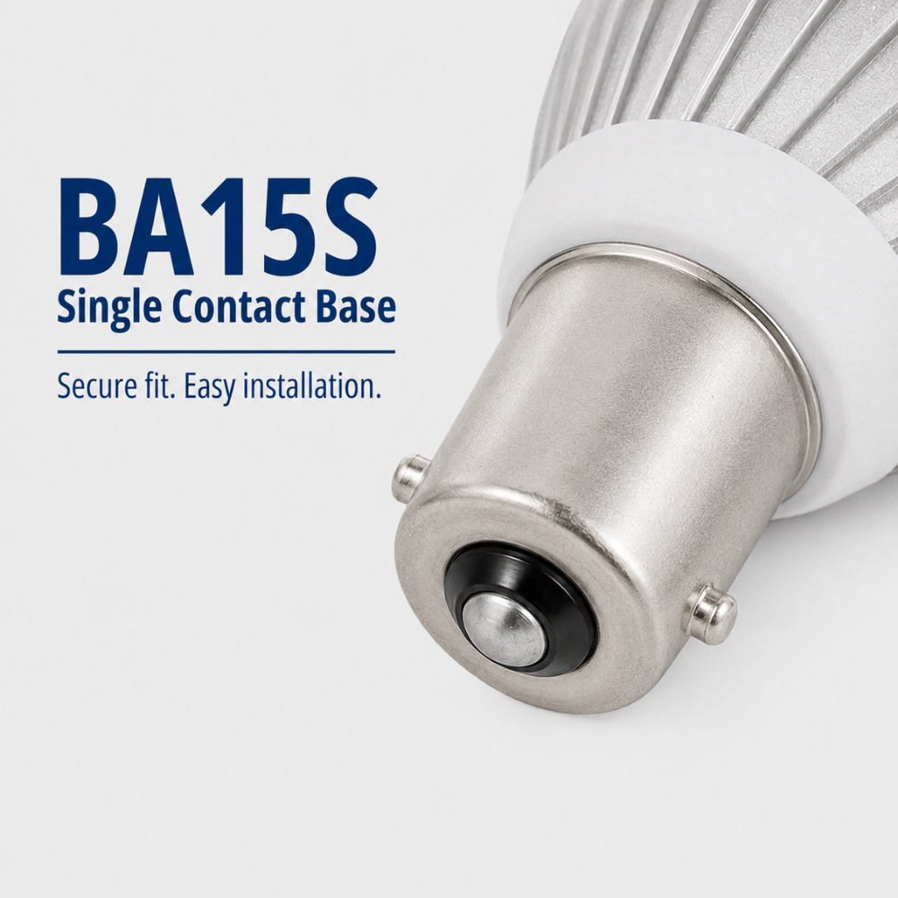 2W LED ALR12 MR11 Elevator Lamp, 12V Low Voltage BA15S Single Contact, 10 Pack