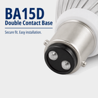 3W LED ALR18 GBK Elevator Lamp, 12V Low Voltage BA15D Double Contact, 10 Pack