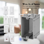 1-Gang 18 Cubic Inch New Work Electrical Outlet GFCI Dimmer Device Box, 100 Pack
