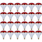 250 Watt Infrared Brooder Chicken Coop Hen Red Heat Lamp R40 E26, 24 Pack