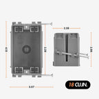 1-Gang 18 Cubic Inch New Work Electrical Outlet GFCI Dimmer Device Box, 100 Pack